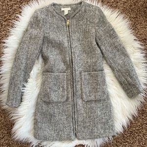 H&M Woman’s Sz 2   Fall and Winter Zip Coat Jacket Twead